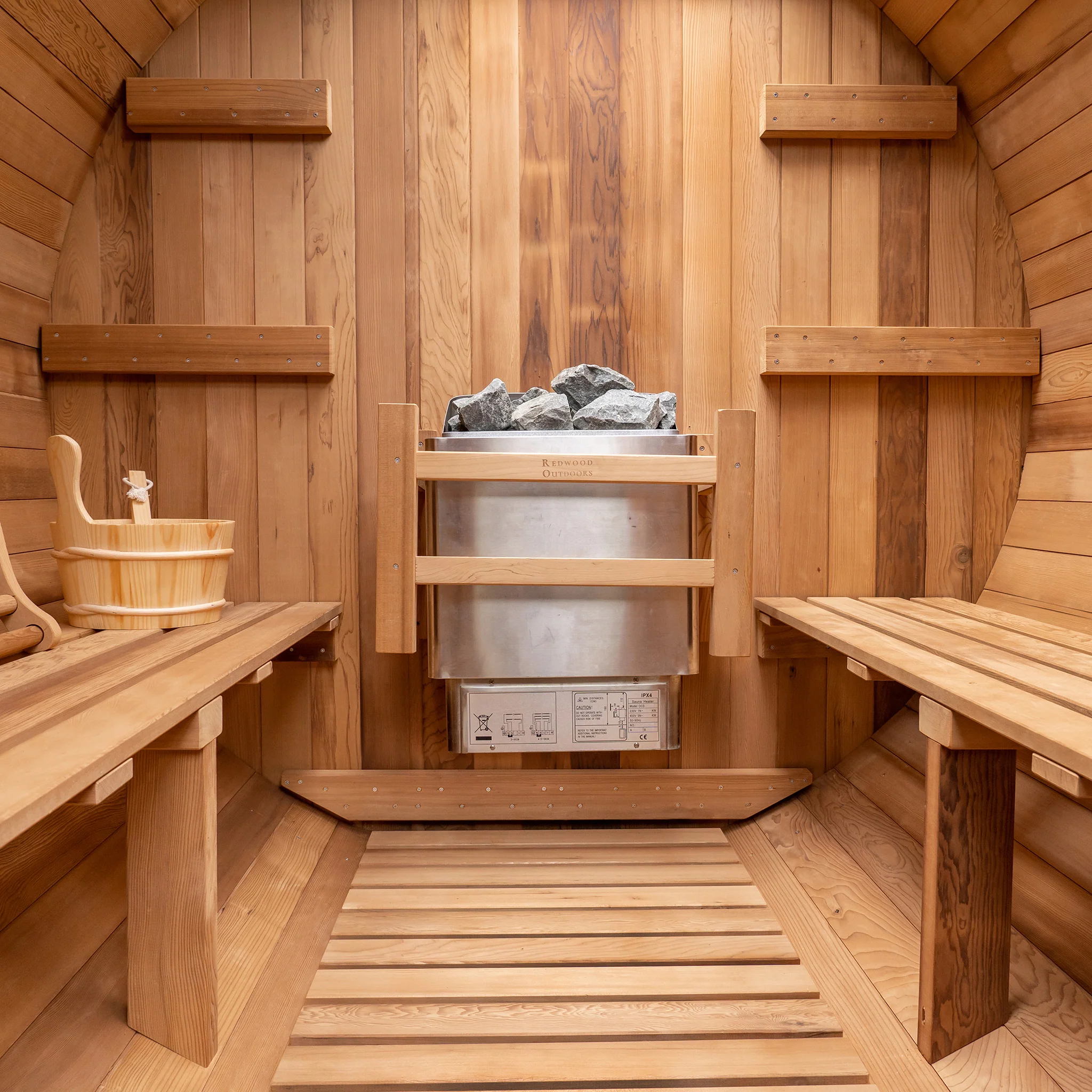 Barrel Outdoor Sauna w/ Porch - 6 Person - Image 10