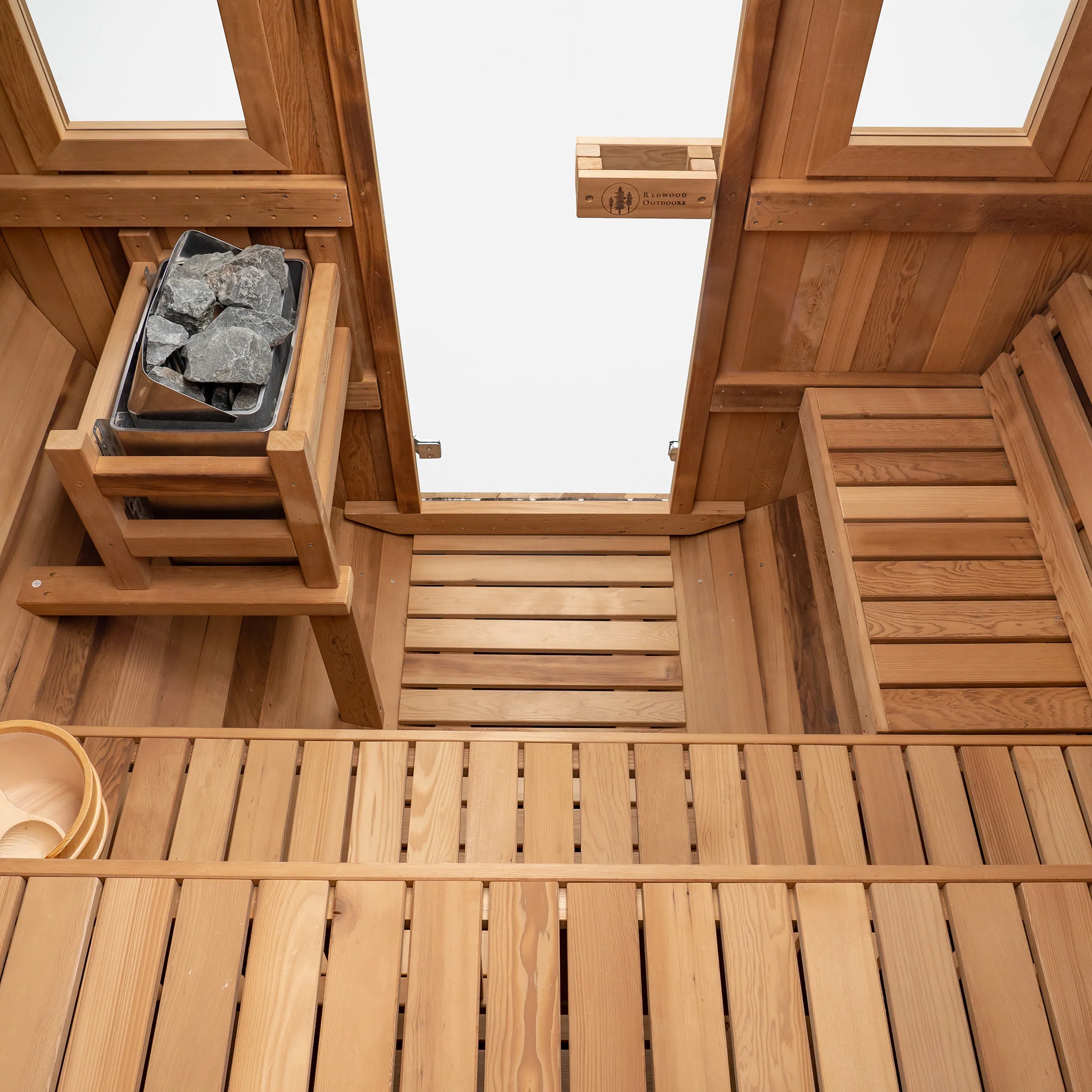 Extra-Wide Outdoor Barrel Sauna - 6 Person - Image 10