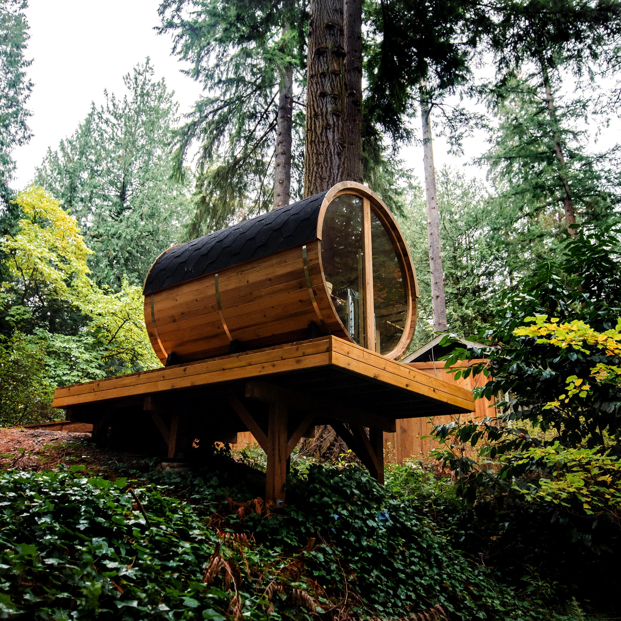 Horizon Outdoor Sauna - 6 Person w/ Porch - Image 5